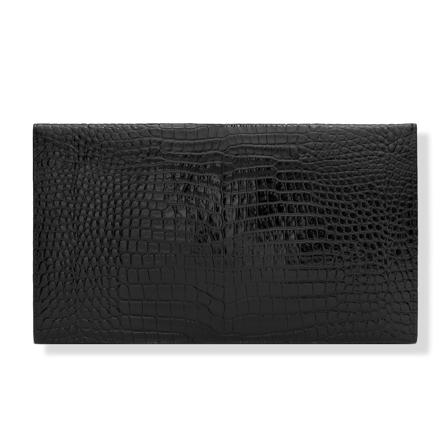 Saint Laurent Uptown Crocodile Embossed Pouch