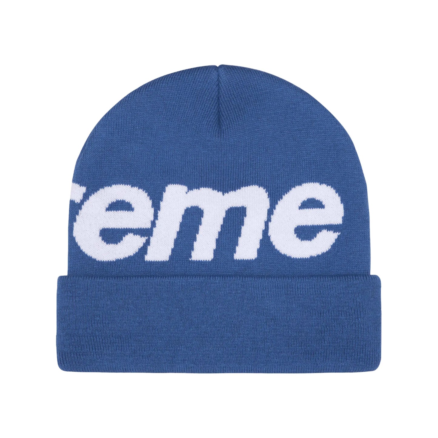 Supreme Big Logo Beanie Blue (FW24)