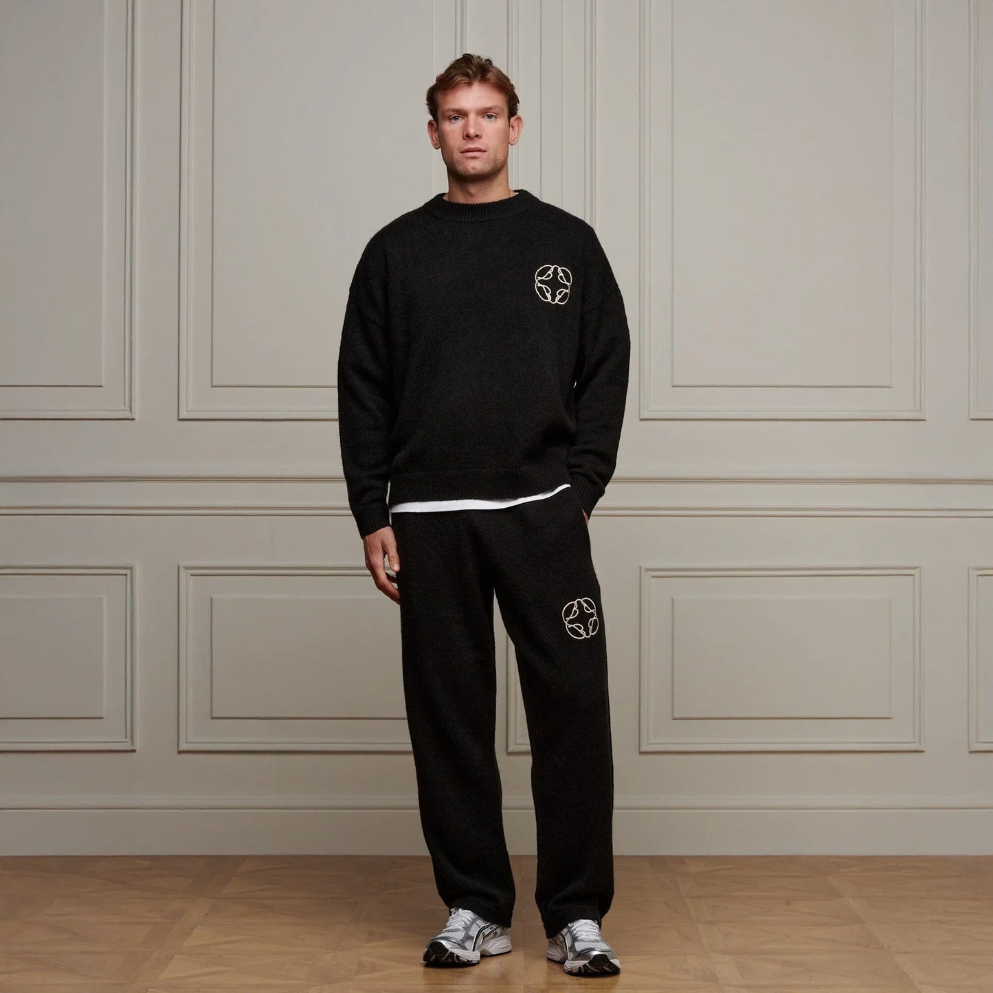 Belier Mohair Knit Black Sweatpants