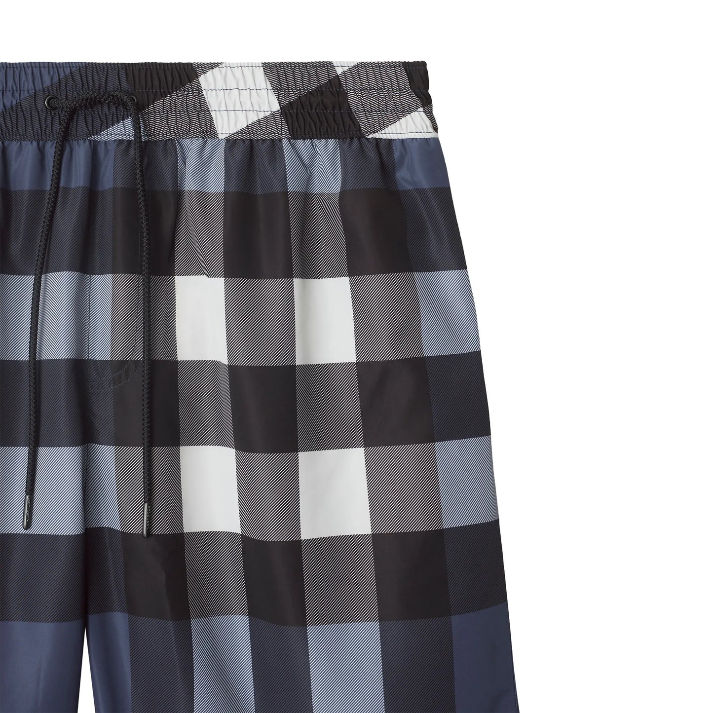 Burberry Check Carbon Blue Swim Shorts
