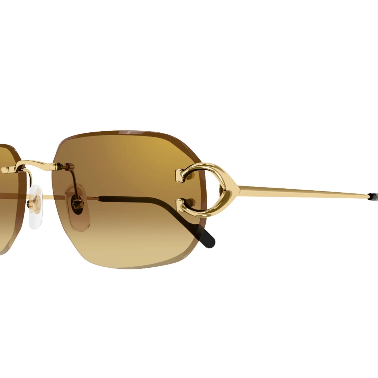 Cartier Eyewear CT0468S-004 Gold Rimless Sunglasses