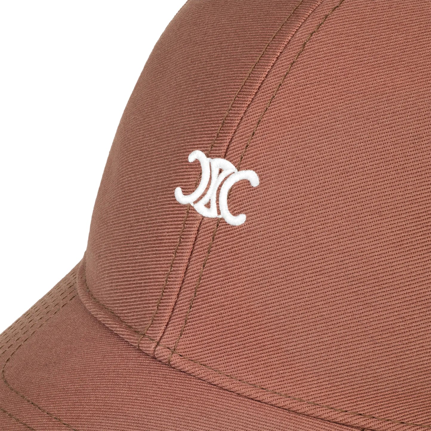 Celine Triomphe Gabardine Coton Washed Cuivre Rose Baseball Cap
