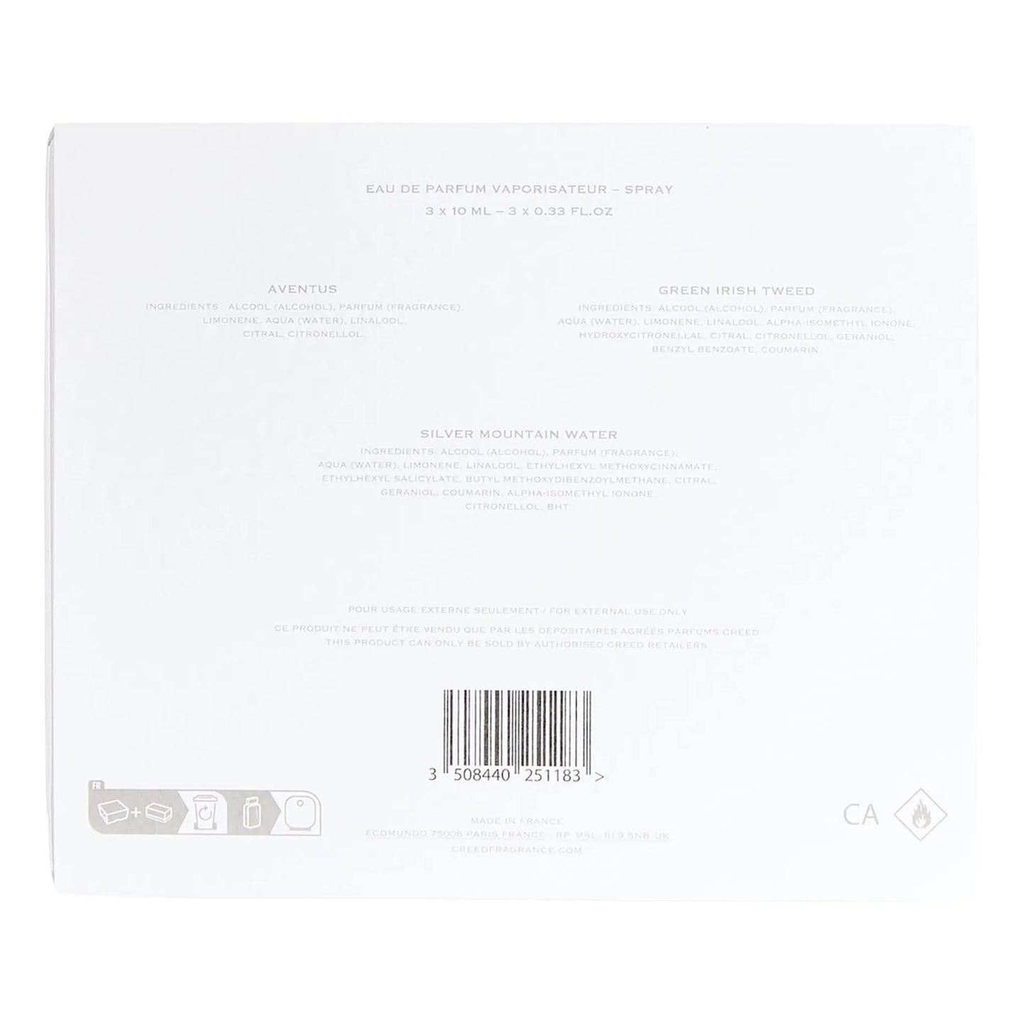 Creed 3 Piece Fragrance Gift Set