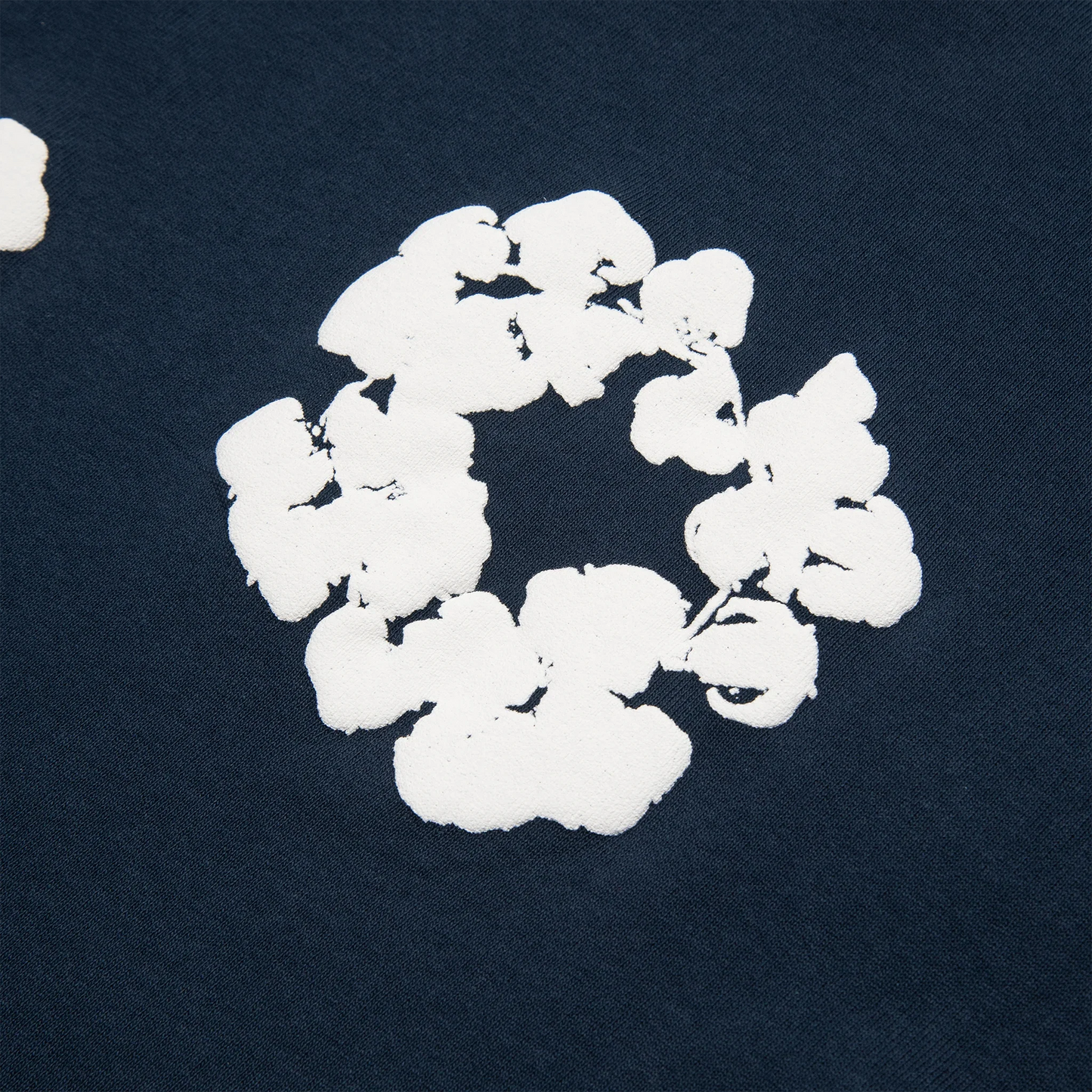 Denim Tears The Cotton Wreath Long-Sleeve Navy T Shirt