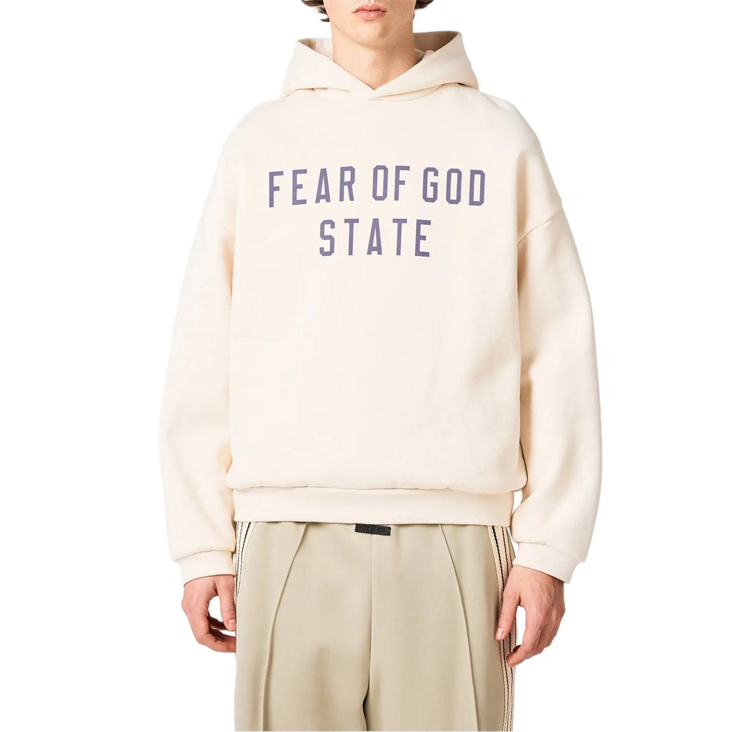 Fear Of God Essentials Fleece Shell White Hoodie (FW24)