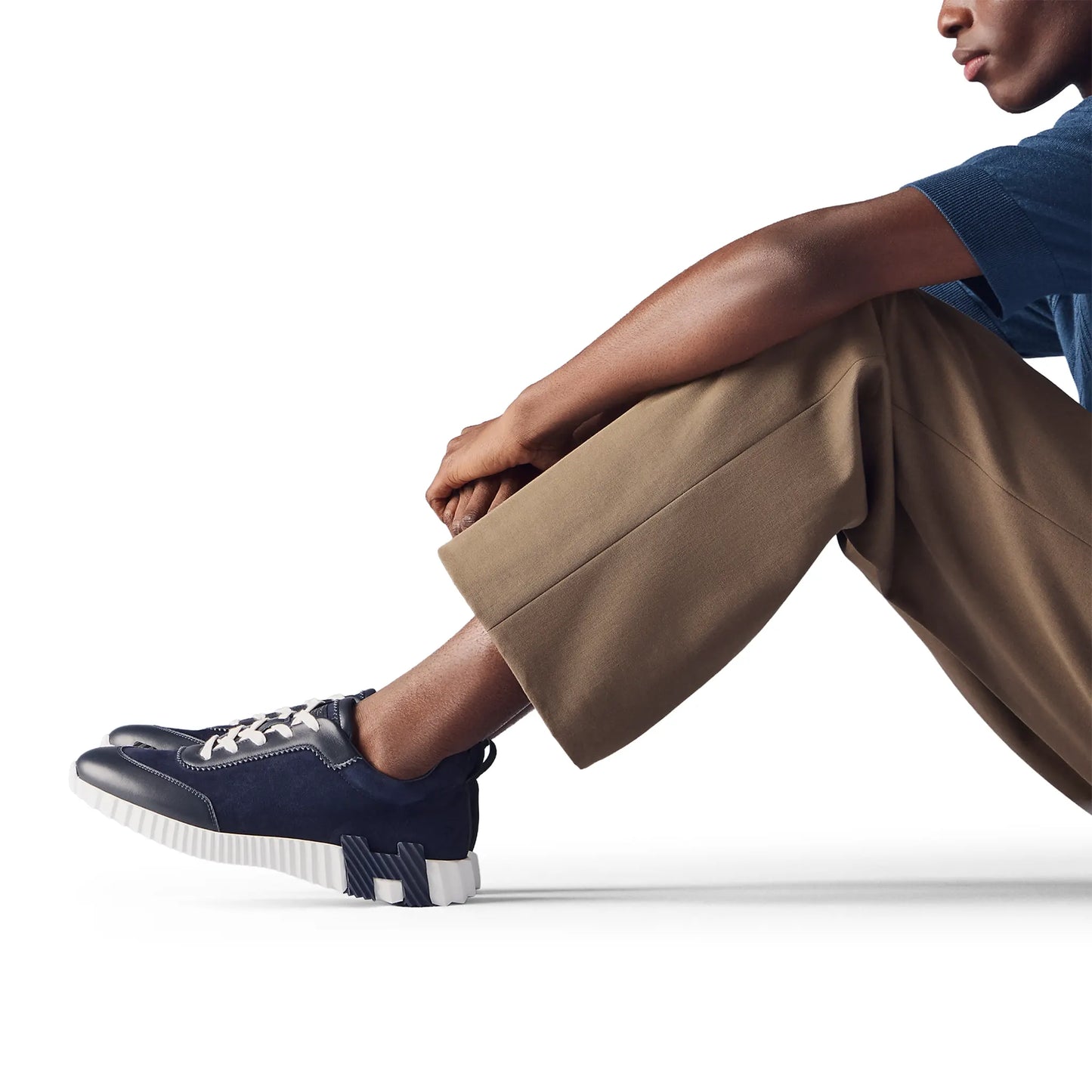 Hermès Paris Bouncing Calf Sneaker Marine