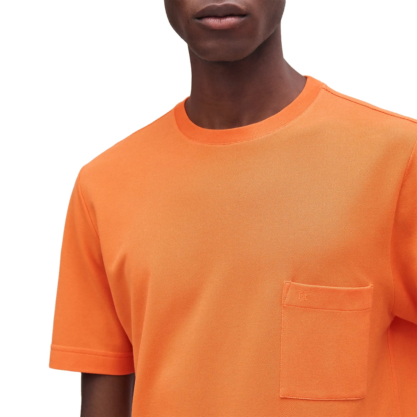 Hermès Paris Embroidered Orange T Shirt
