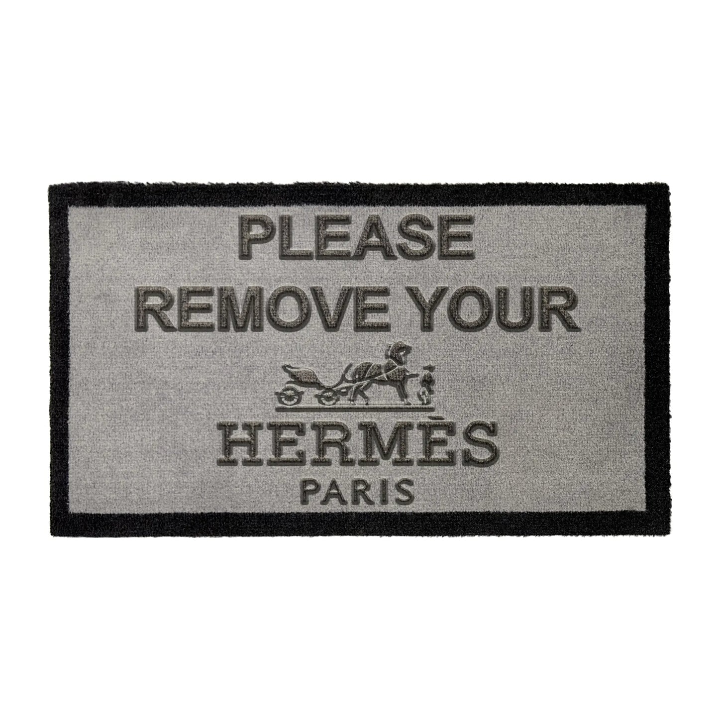 Hermès Paris Light Grey Doormat 70 x 40cm