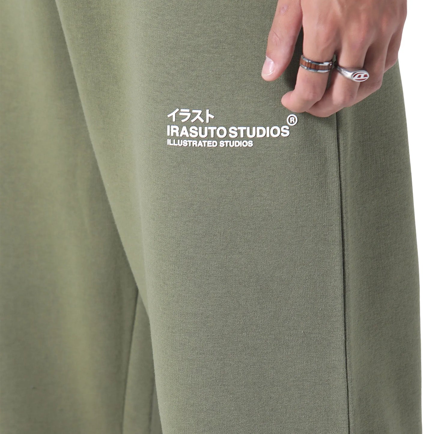 Irasuto Studios Open Hem Khaki Sweatpants