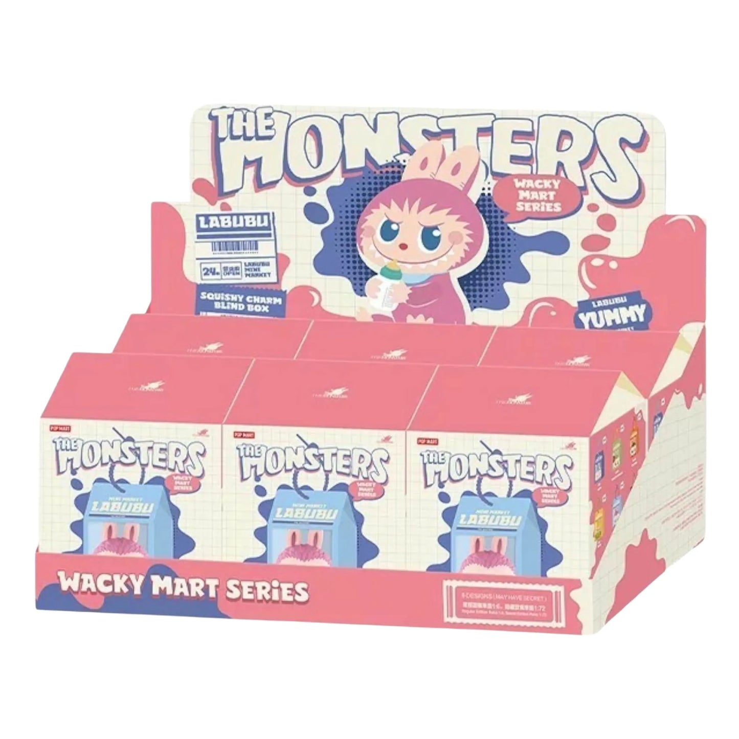 Pop Mart Labubu The Monsters Wacky Mart Series Squishy Charm Sealed Case (Case of 6)