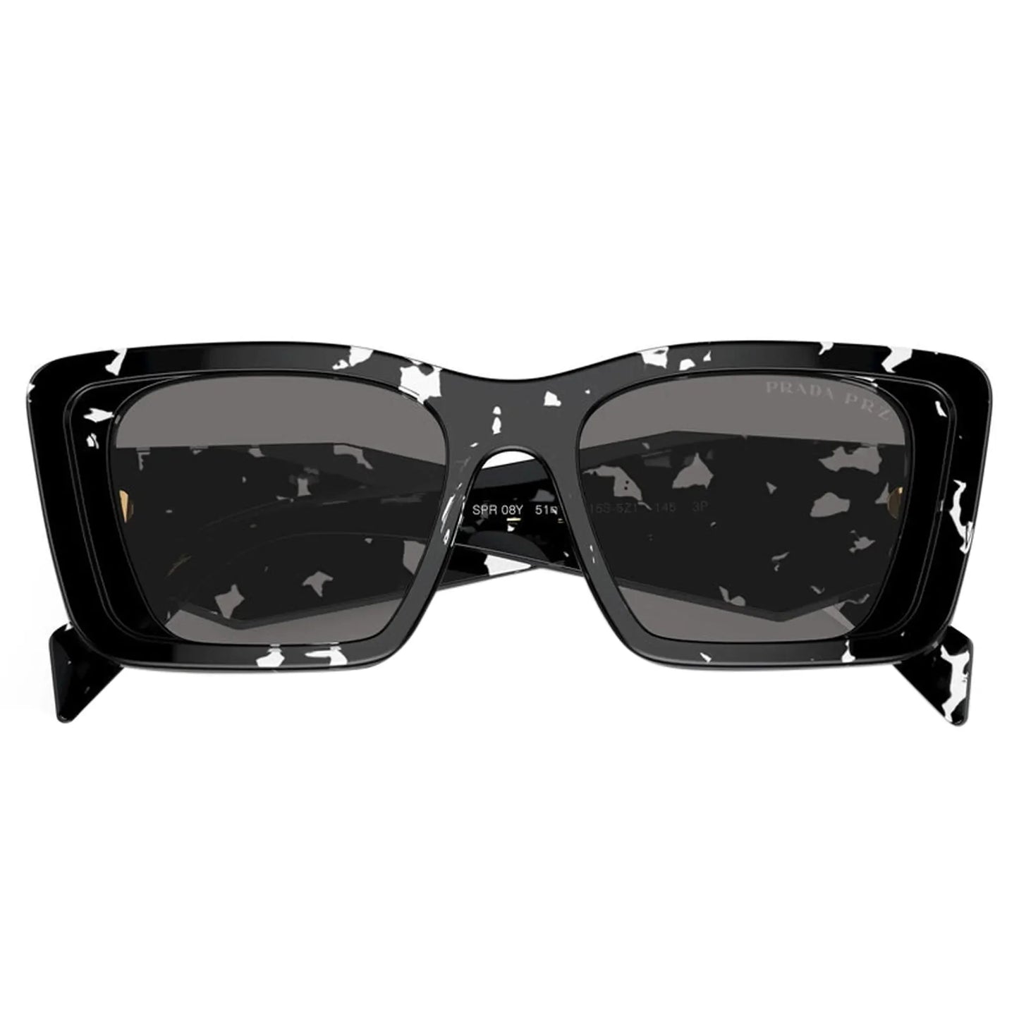 Prada PR 08YS 15S5Z1 Black Crystal Tortoise Polarised Sunglasses