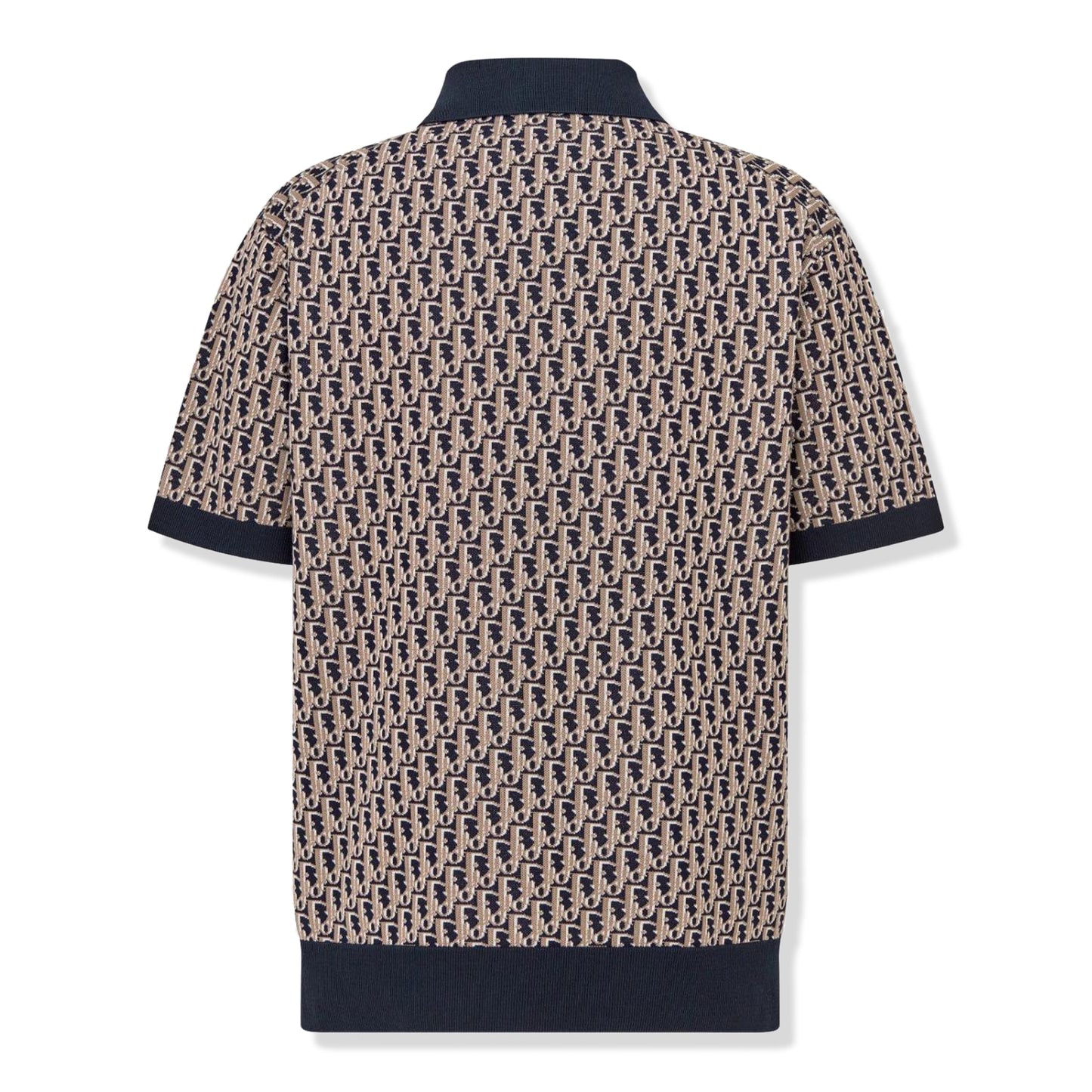 Preloved - Dior Oblique Oversized Beige Blue Polo Shirt