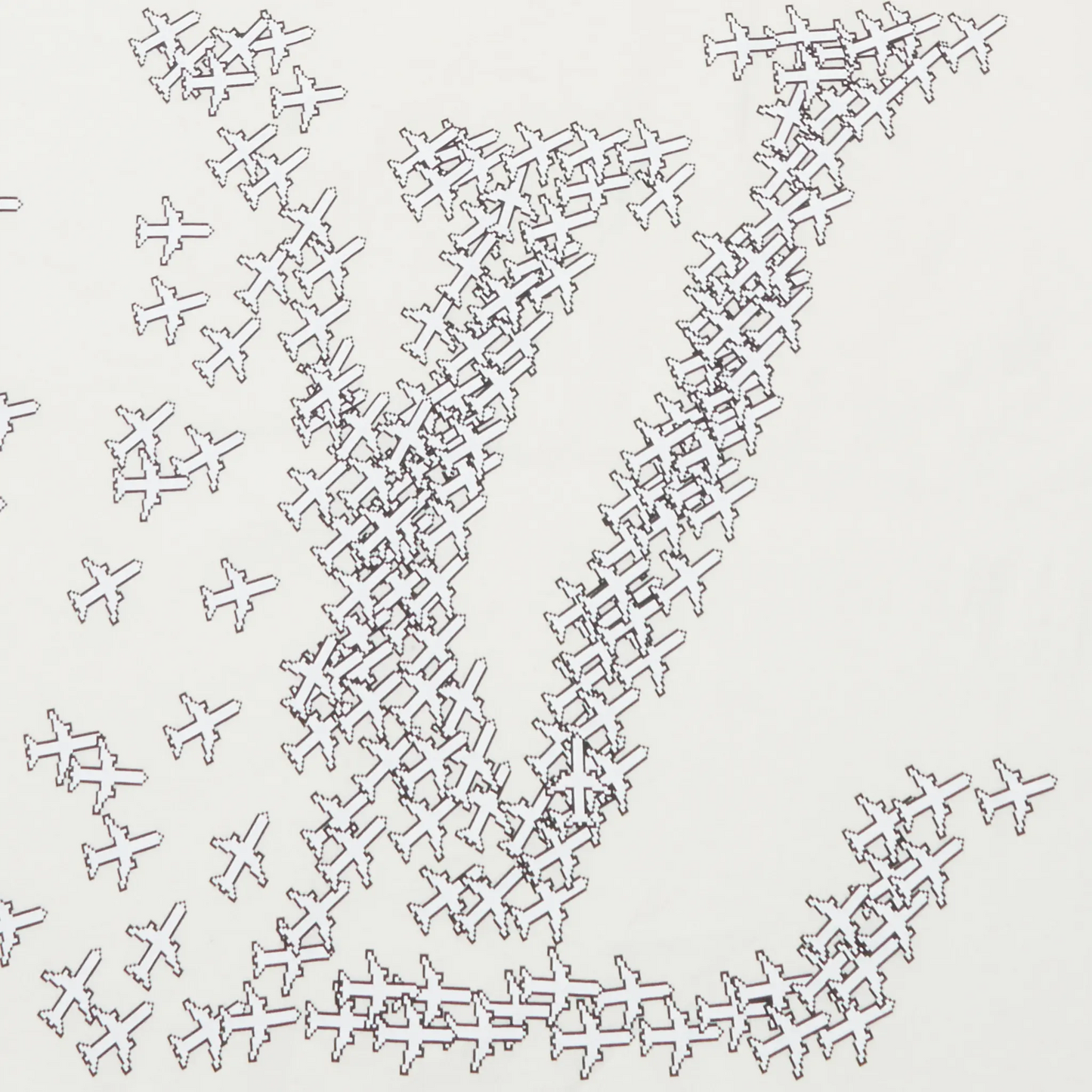 Preloved - Louis Vuitton 2054 Planes White T Shirt