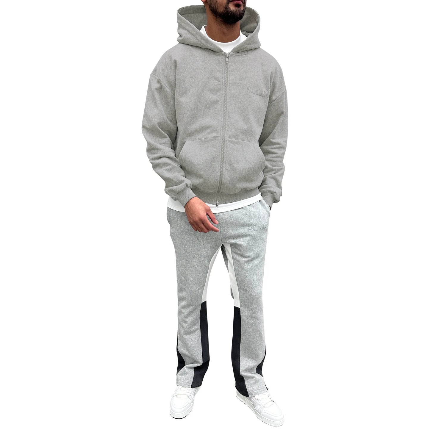 SIARR Light Grey Flared Joggers