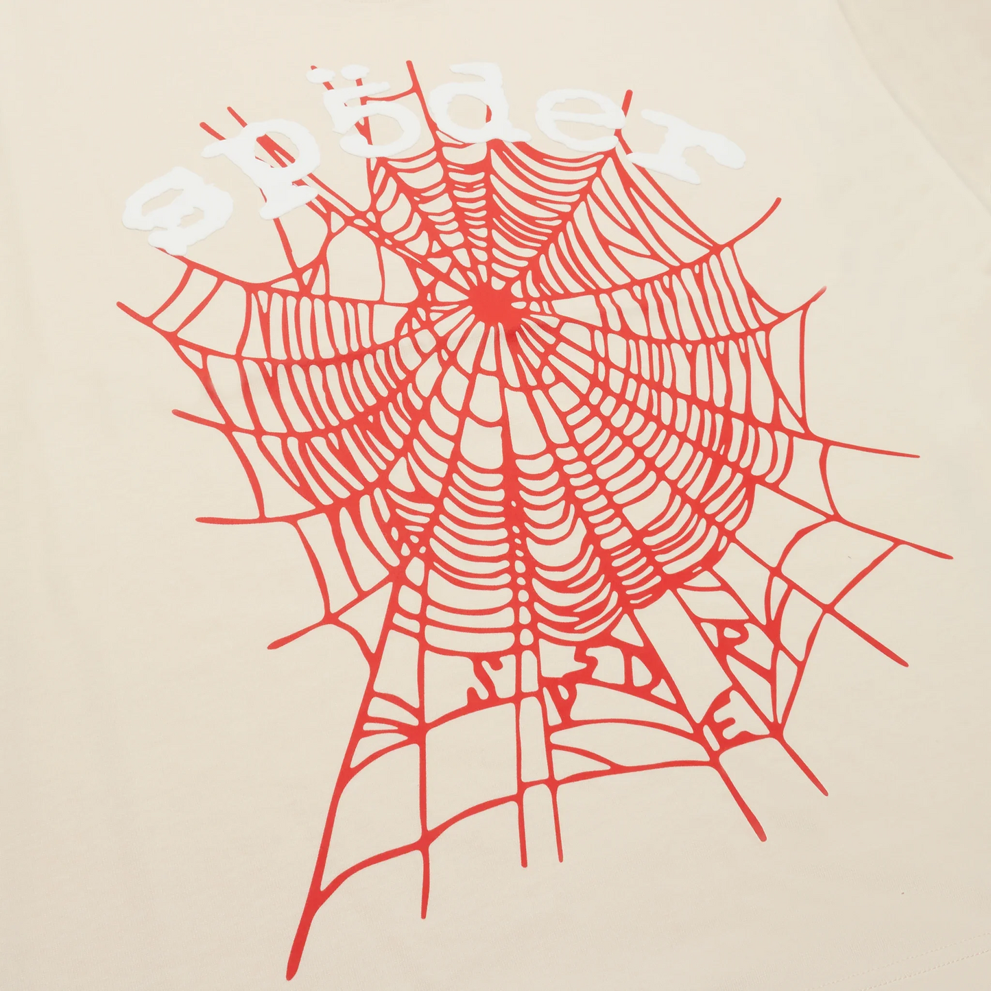 Sp5der Legacy Logo Heavyweight Cream T Shirt