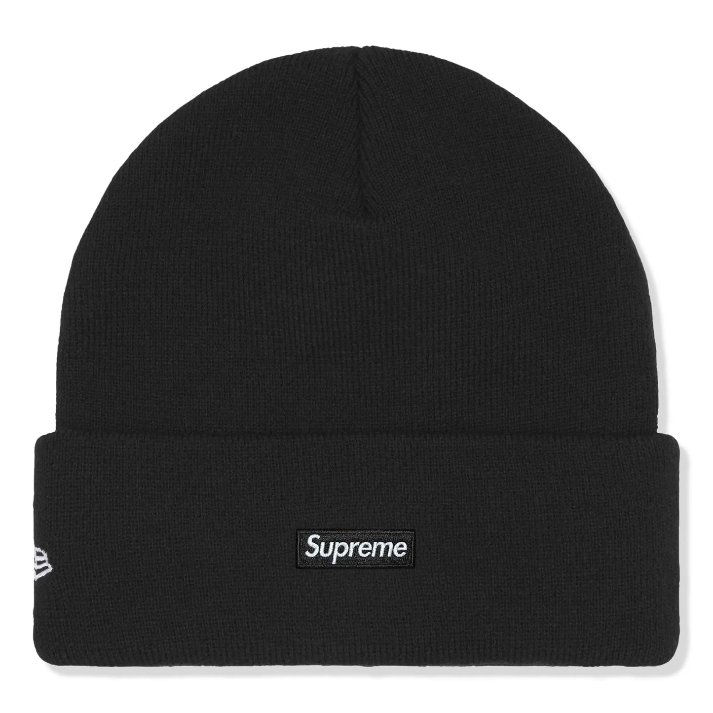Supreme New Era Old English Black Beanie (FW25)