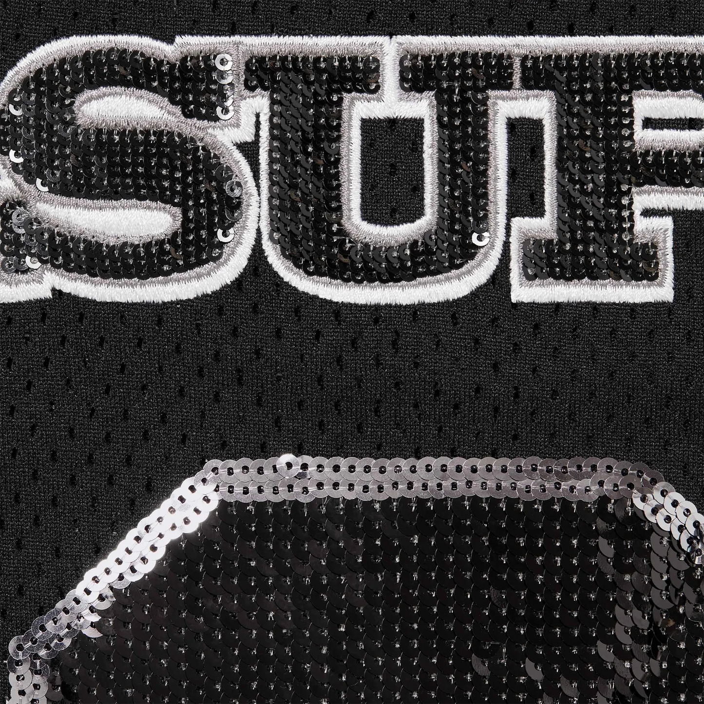 Supreme Sequin Black Football Jersey (FW25)