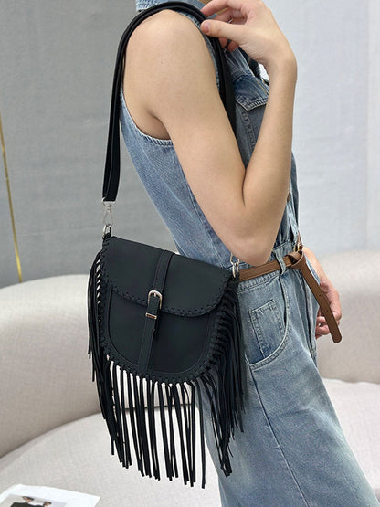 Vintage Bohemian Tassel Suede Shoulder Bag