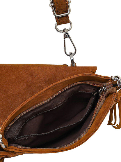 Vintage Bohemian Tassel Suede Shoulder Bag