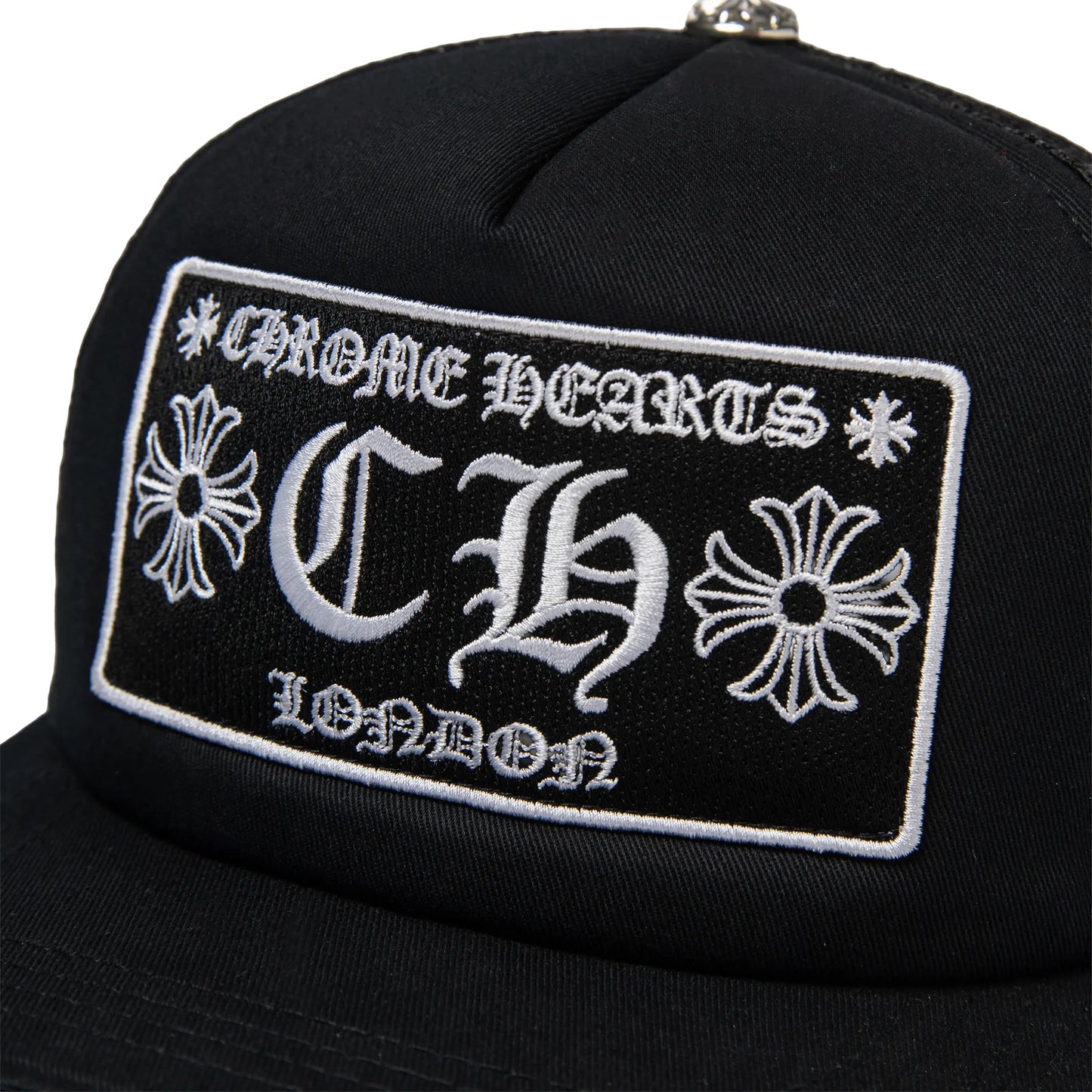 Chrome Hearts CH London Black Trucker Cap