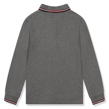 Preloved - Moncler Enfant Pique Cotton L/S Grey Polo Shirt