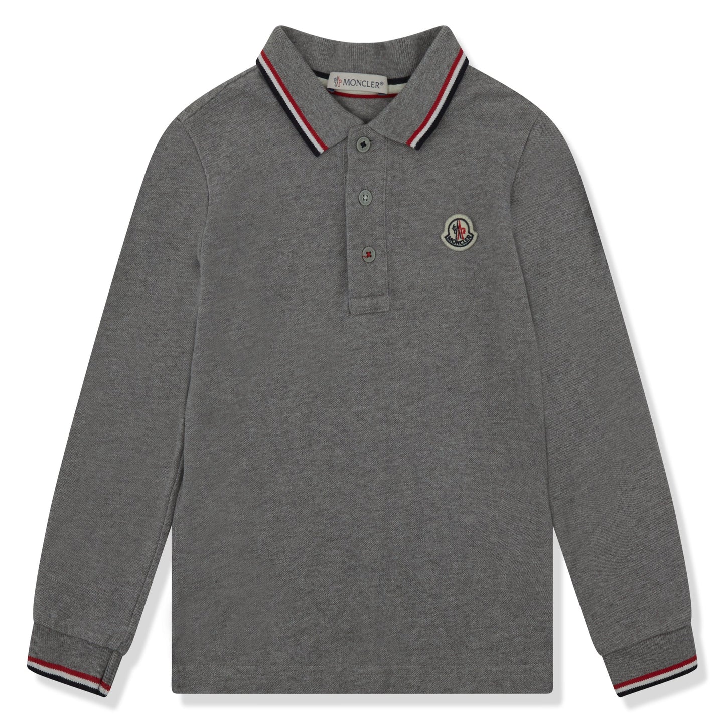 Preloved - Moncler Enfant Pique Cotton L/S Grey Polo Shirt