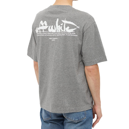 Off-White Paint Script Oversized Skate Grey T Shirt