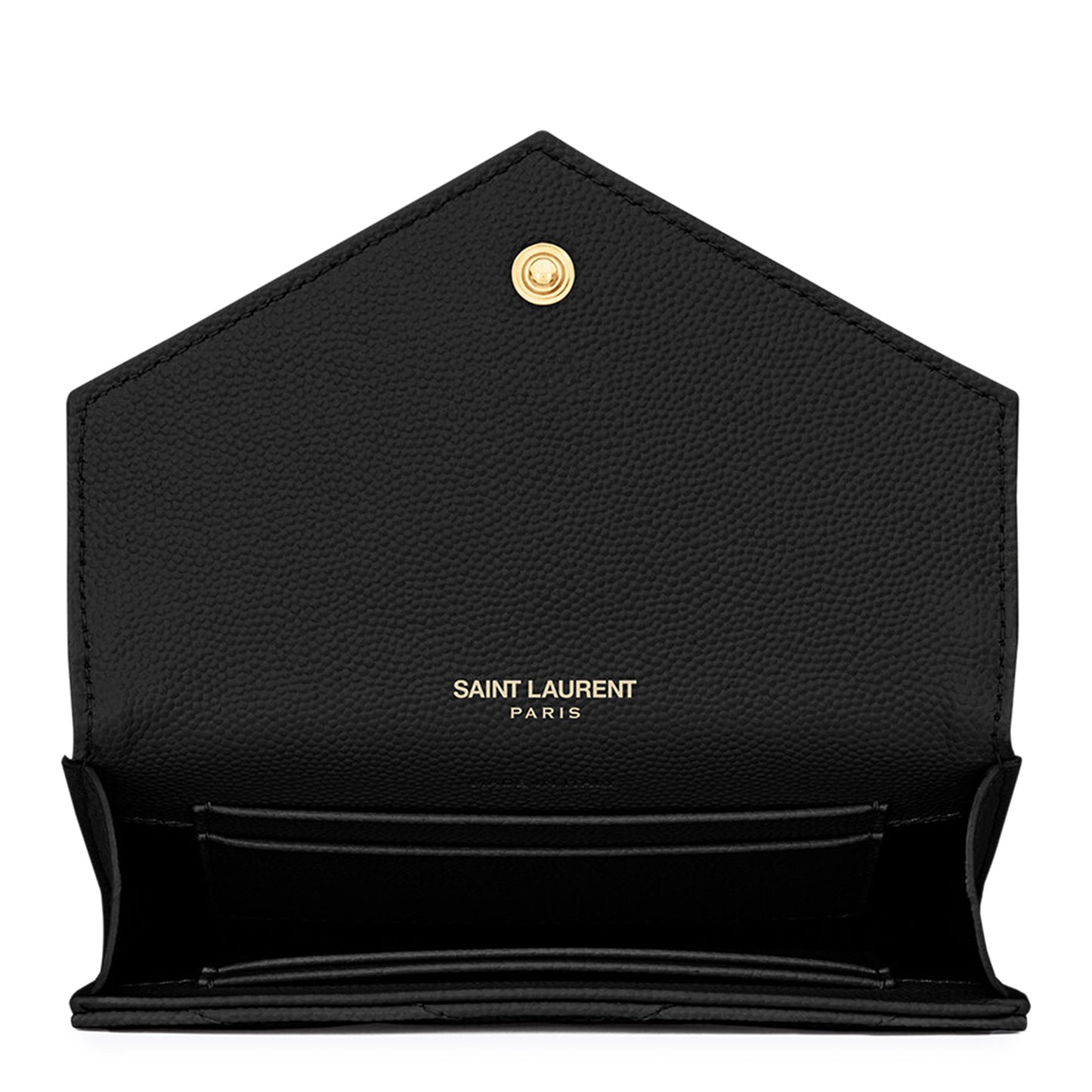 Saint Laurent Cassandre Matelasse Small Black Envelope Wallet