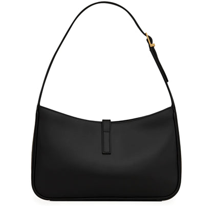 Saint Laurent Logo Plaque Black Hobo Bag