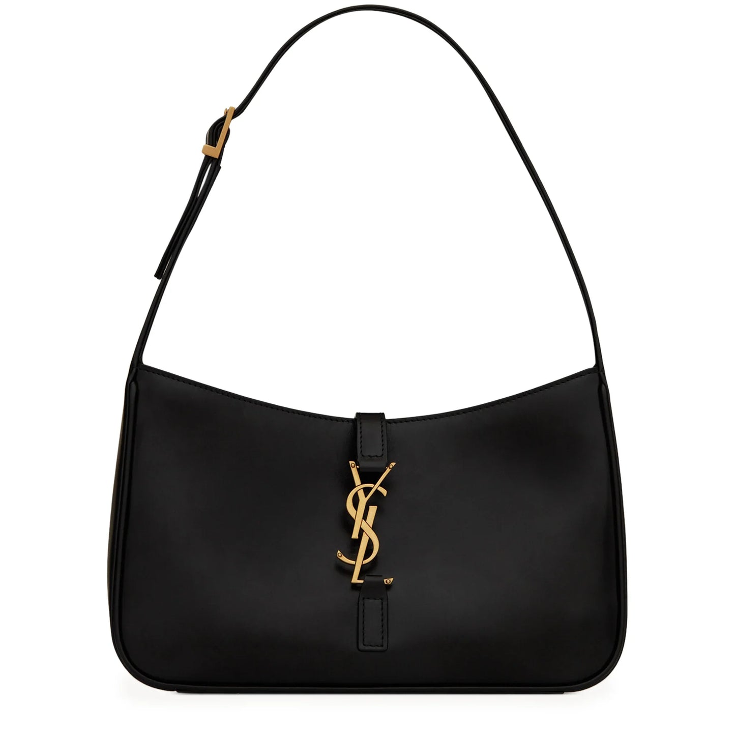 Saint Laurent Logo Plaque Black Hobo Bag