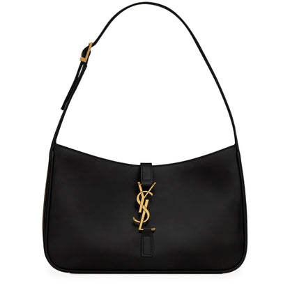 Saint Laurent Logo Plaque Black Hobo Bag