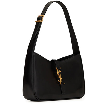 Saint Laurent Logo Plaque Black Hobo Bag