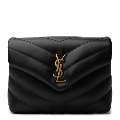 Saint Laurent LouLou Toy Quilted "Y" Leather Black Shoulder Strap Bag