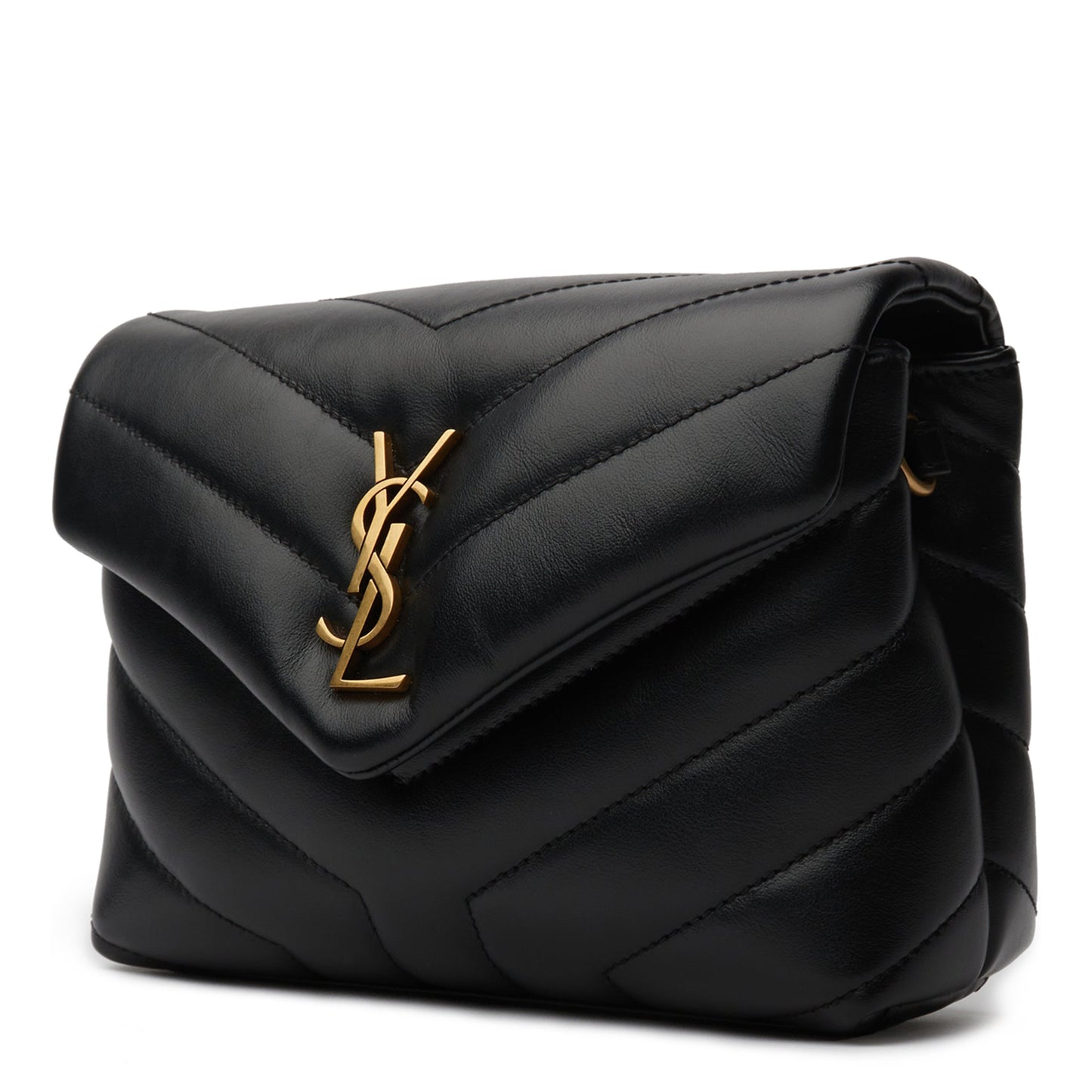 Saint Laurent LouLou Toy Quilted "Y" Leather Black Shoulder Strap Bag