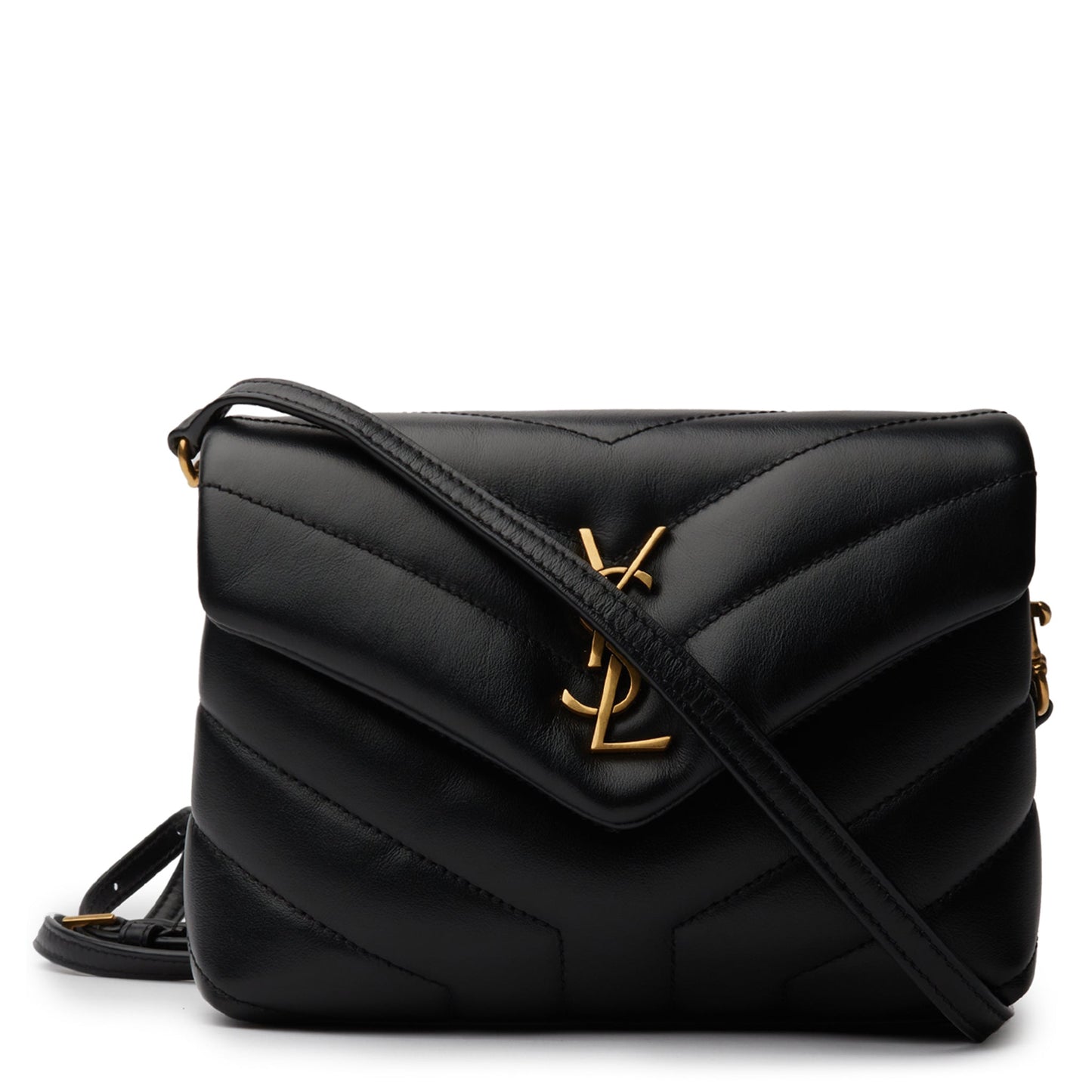 Saint Laurent LouLou Toy Quilted "Y" Leather Black Shoulder Strap Bag