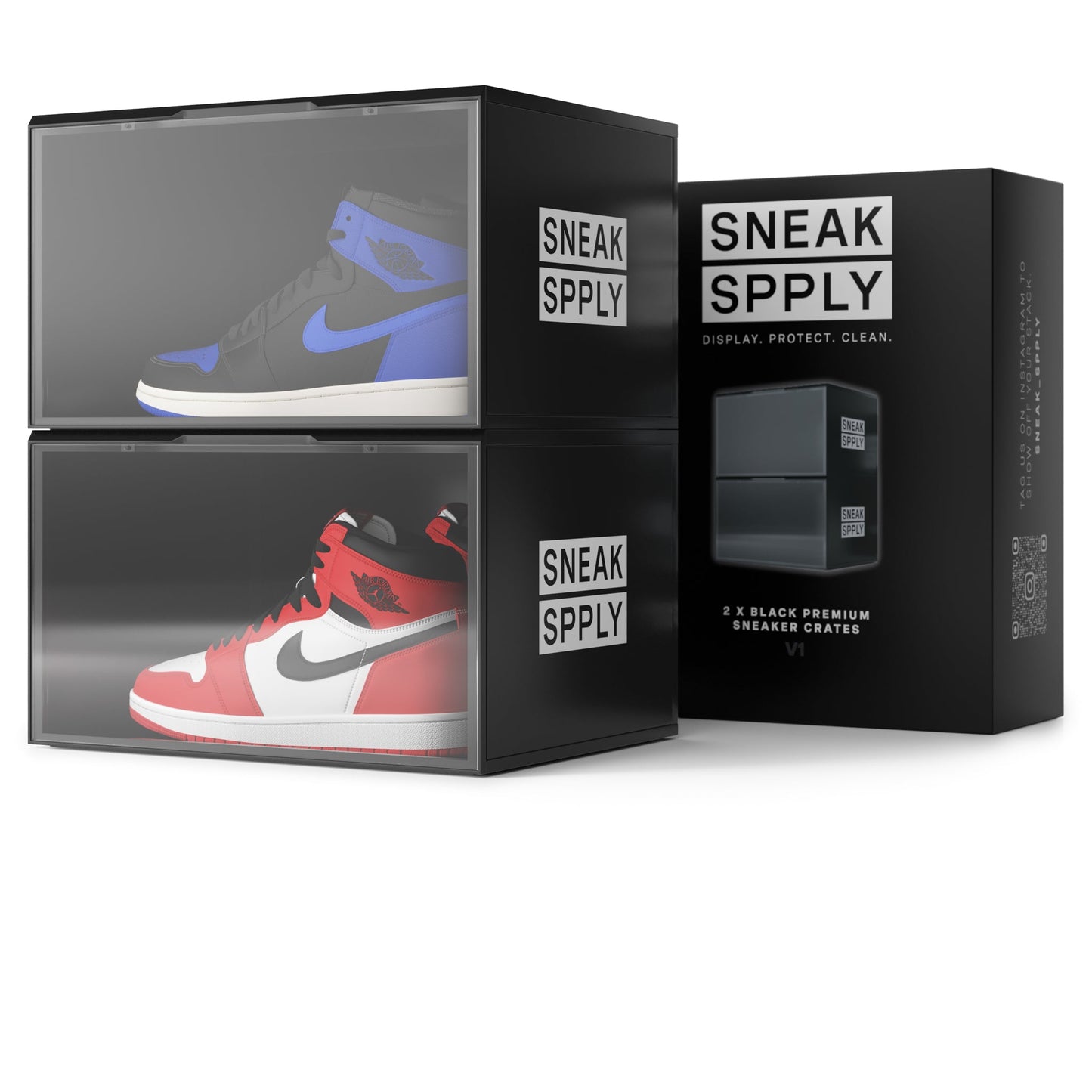 Sneak Spply Stack V1 Storage Crate Black (2 Pack)