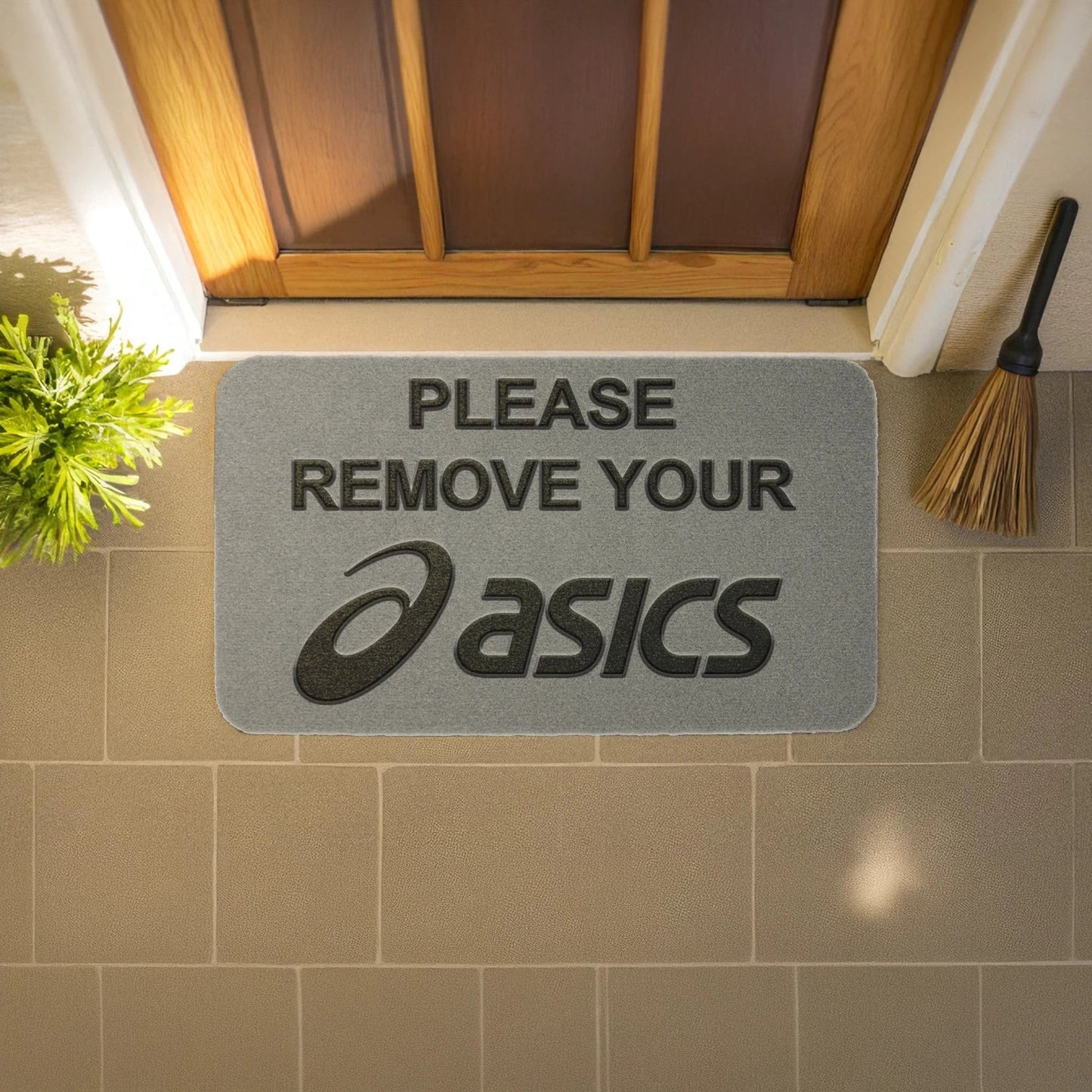 ASICS Light Grey Doormat 70 x 40cm