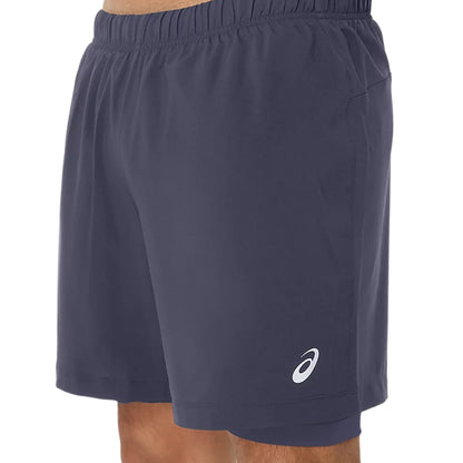 ASICS Sport 2 In 1 Indigo Fog Running Shorts