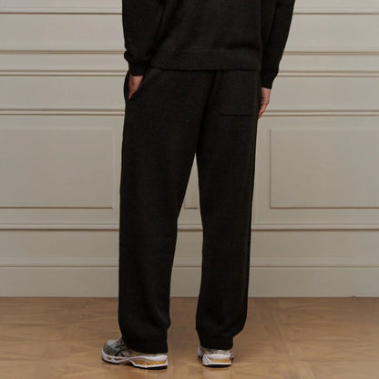 Belier Mohair Knit Black Sweatpants