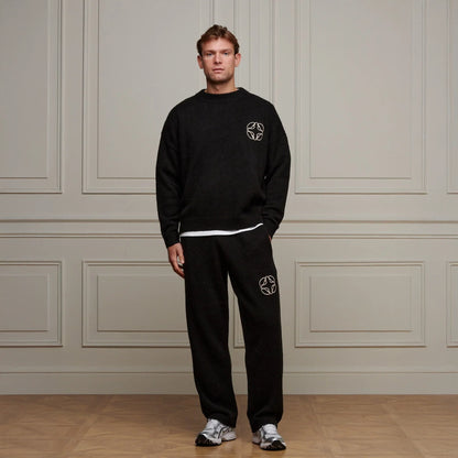 Belier Mohair Knit Black Sweatpants