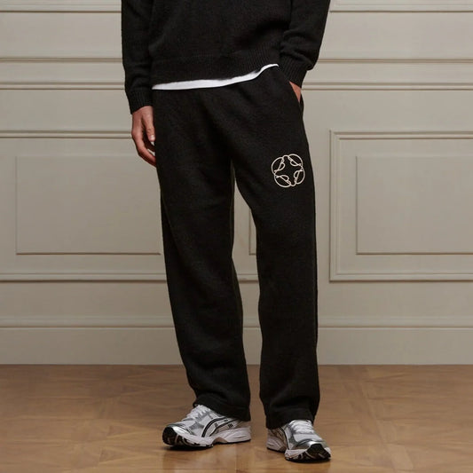 Belier Mohair Knit Black Sweatpants
