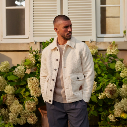 Belier Boucle Ecru Wool Jacket