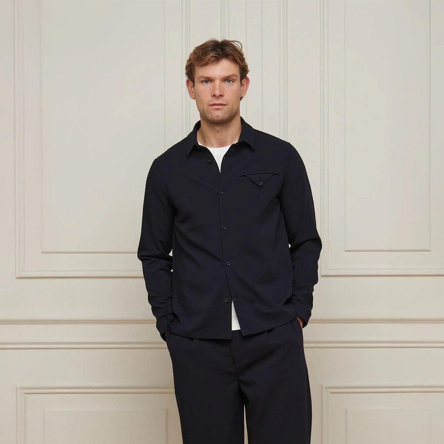 Belier Chest Pocket Navy Shirt