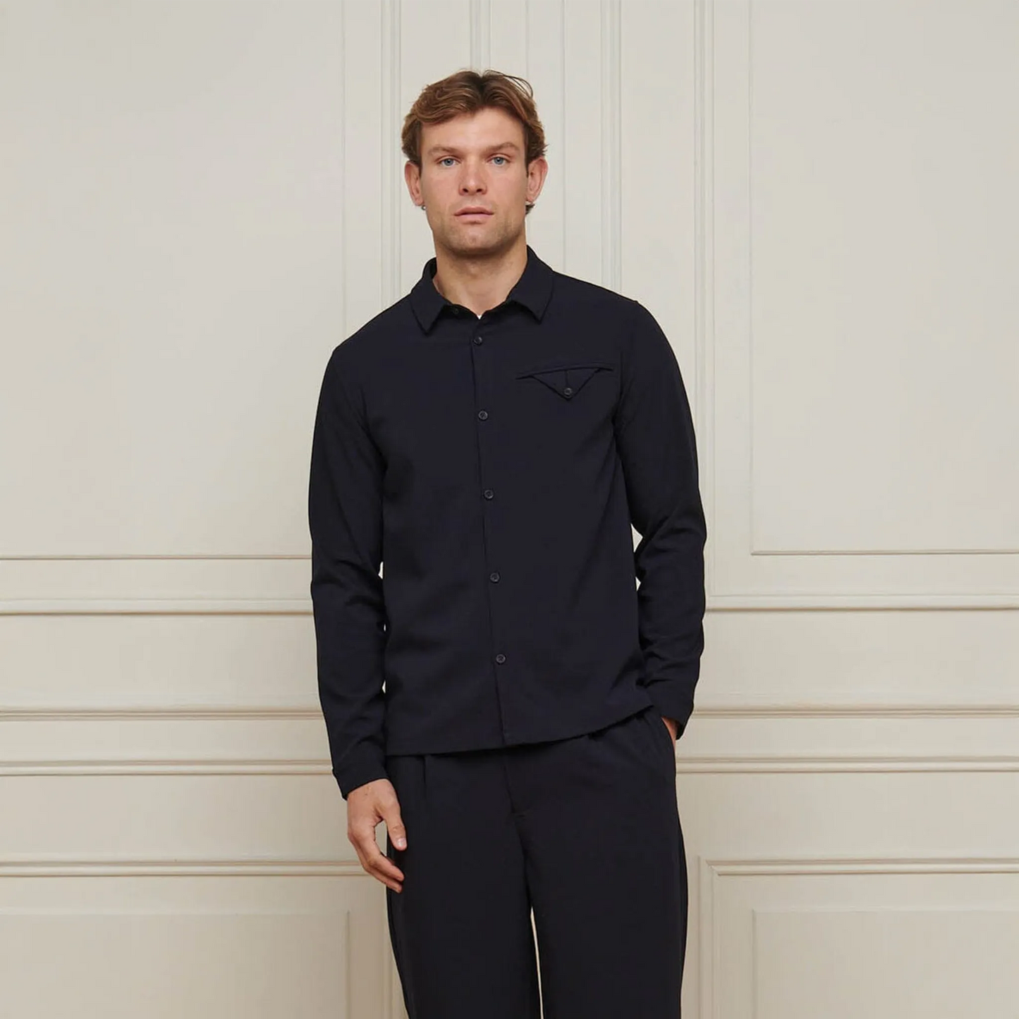 Belier Chest Pocket Navy Shirt
