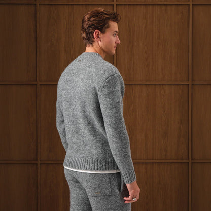 Belier Knitted Bomber Grey Jacket