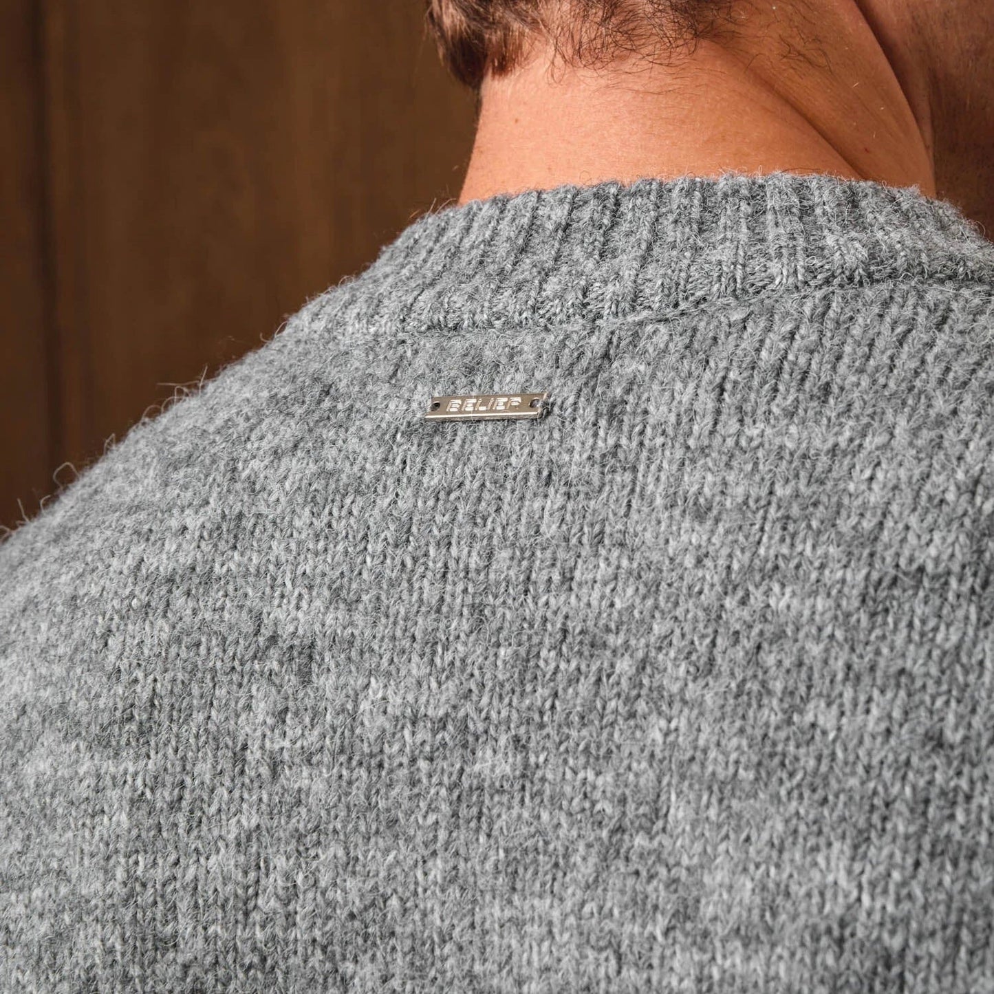 Belier Knitted Bomber Grey Jacket