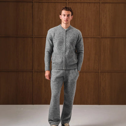 Belier Knitted Bomber Grey Jacket