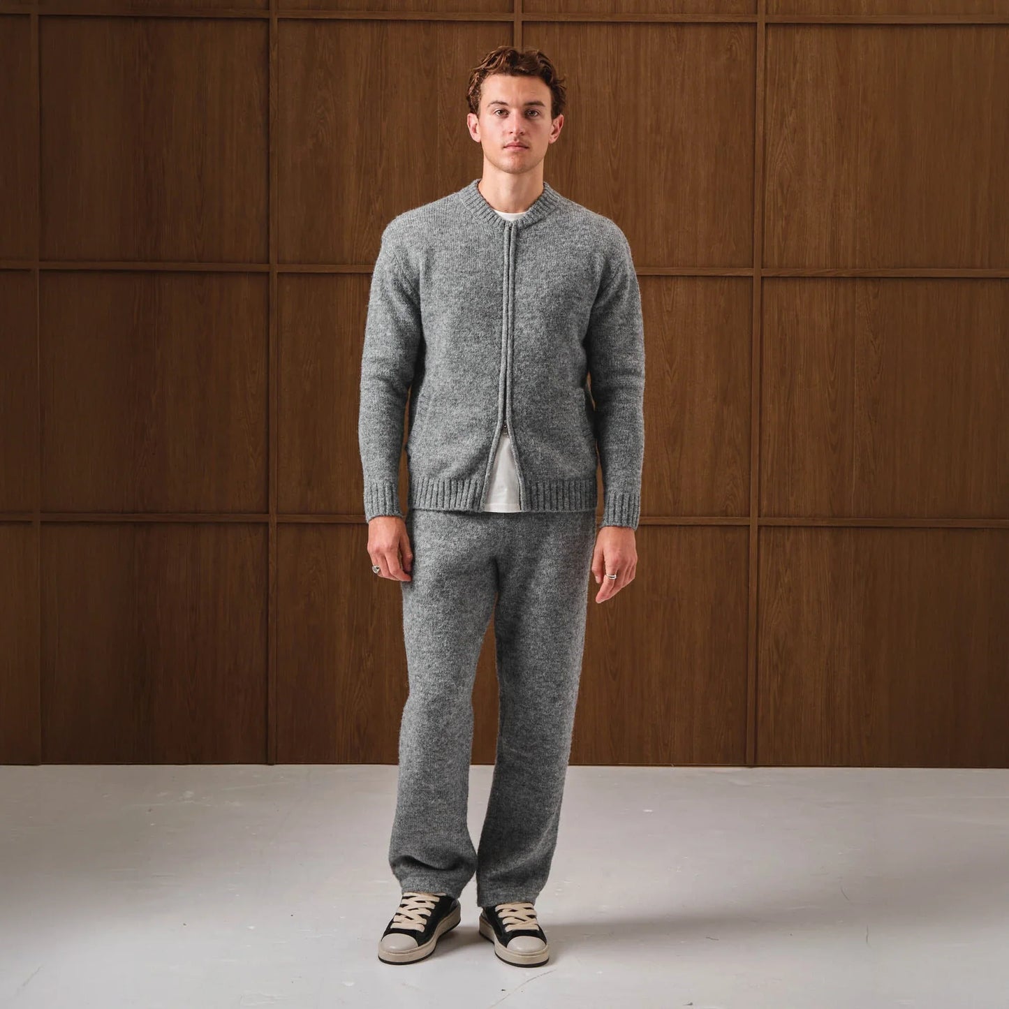 Belier Knitted Bomber Grey Jacket