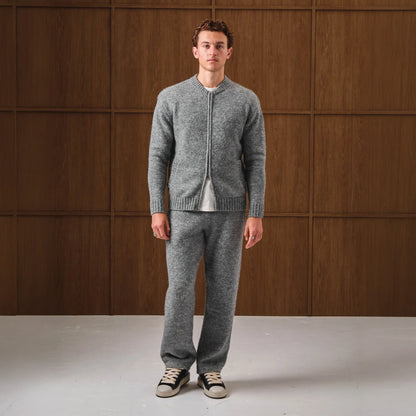 Belier Knitted Bomber Grey Jacket