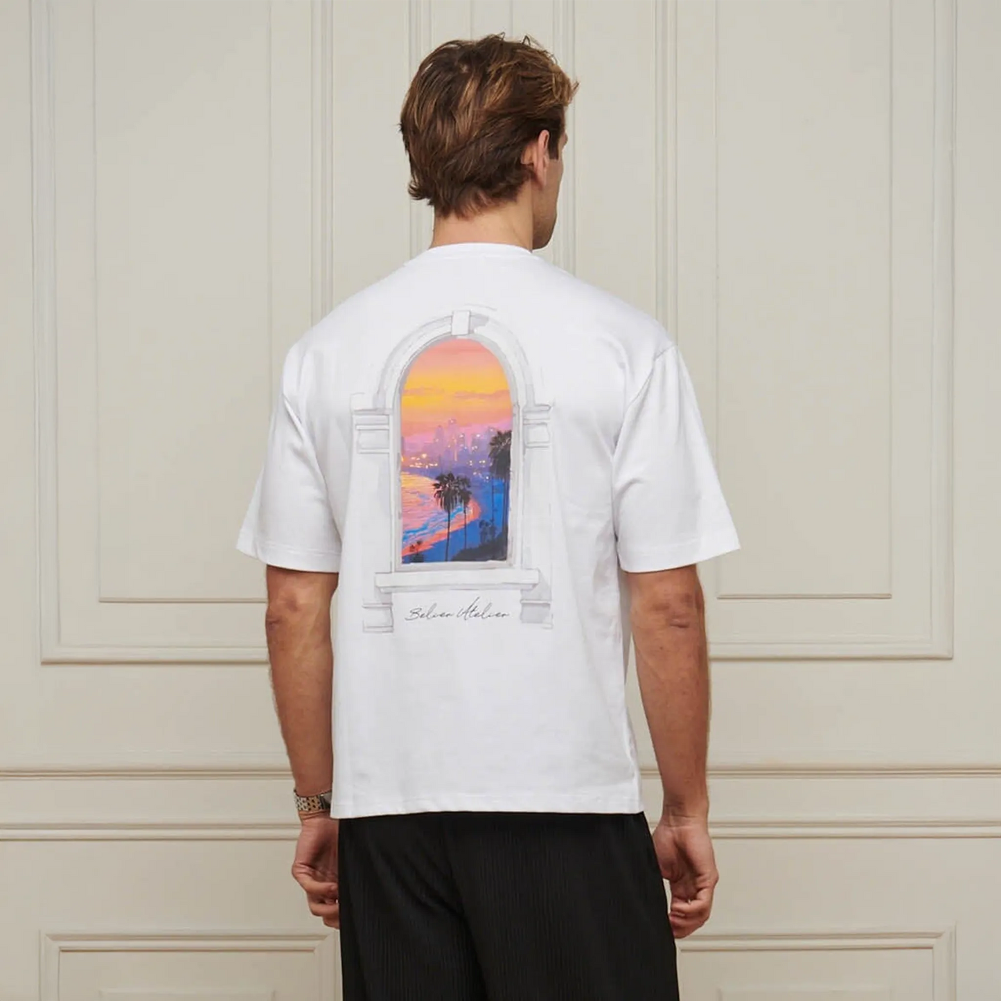 Belier Miami Sunset Arch White T Shirt